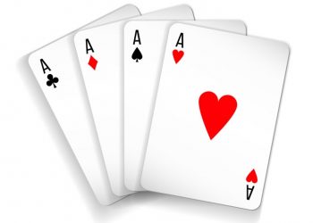 set of four aces deck of cards vector 20058529