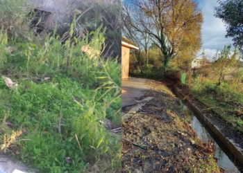 Καθαρίστηκε η τάφρος του γηπέδου στο Κοντόκαλι