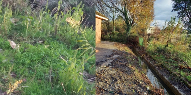 Καθαρίστηκε η τάφρος του γηπέδου στο Κοντόκαλι