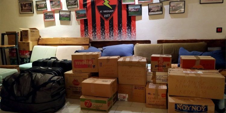 Ο Κεραυνός Αγ. Νικολάου έστειλε ένα φορτηγό με είδη πρώτης ανάγκης στους πυρόπληκτους