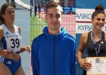 Καρύδη-Δουκατέλης-Βραδή, στο βάθρο του Πανελληνίου Κλειστού Στίβου