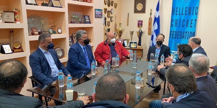 Επίσκεψη του Γ. Μαυρωτά στην Ομοσπονδία Κρίκετ