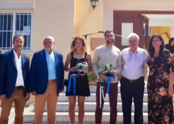 Ο Δήμος Β. Κέρκυρας βράβευσε το χρυσό ζευγάρι της κωπηλασίας