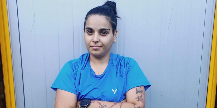 Η Άννα Βασιλείαδη, γυμνάστρια στον Αχιλλέα Νυμφών